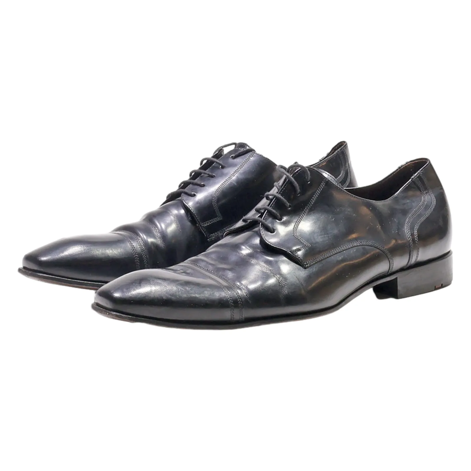 LLOYD Oxford Shoes Black Leather Mens UK 7.5
