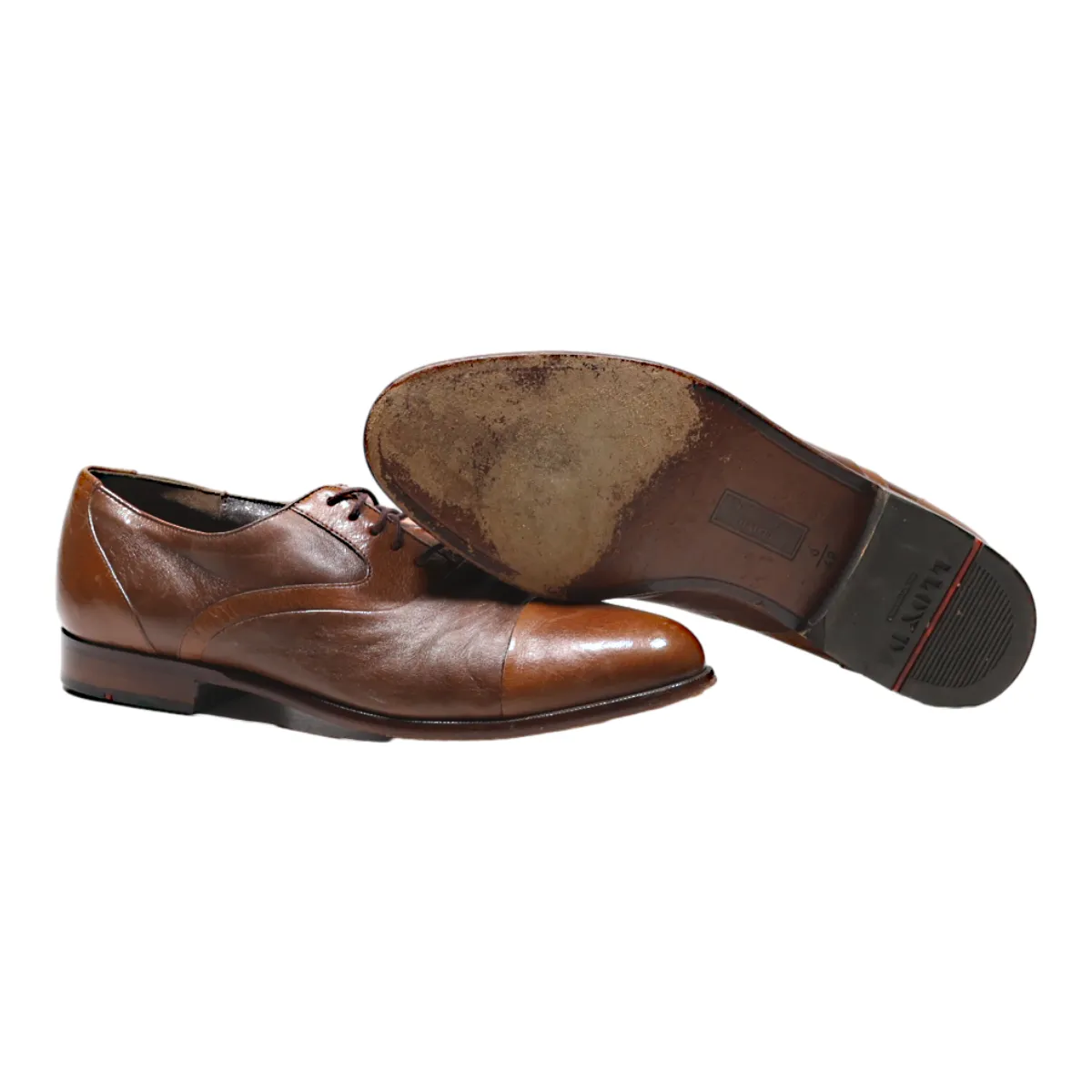 LLOYD Valdez Oxford Shoes Brown Leather Mens UK 8