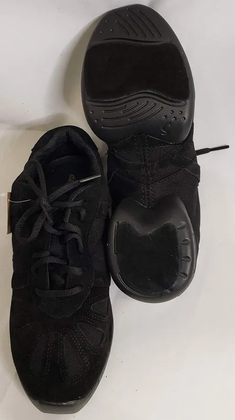 Logan -- Sueded Split Sole Dancesneaker -- Black