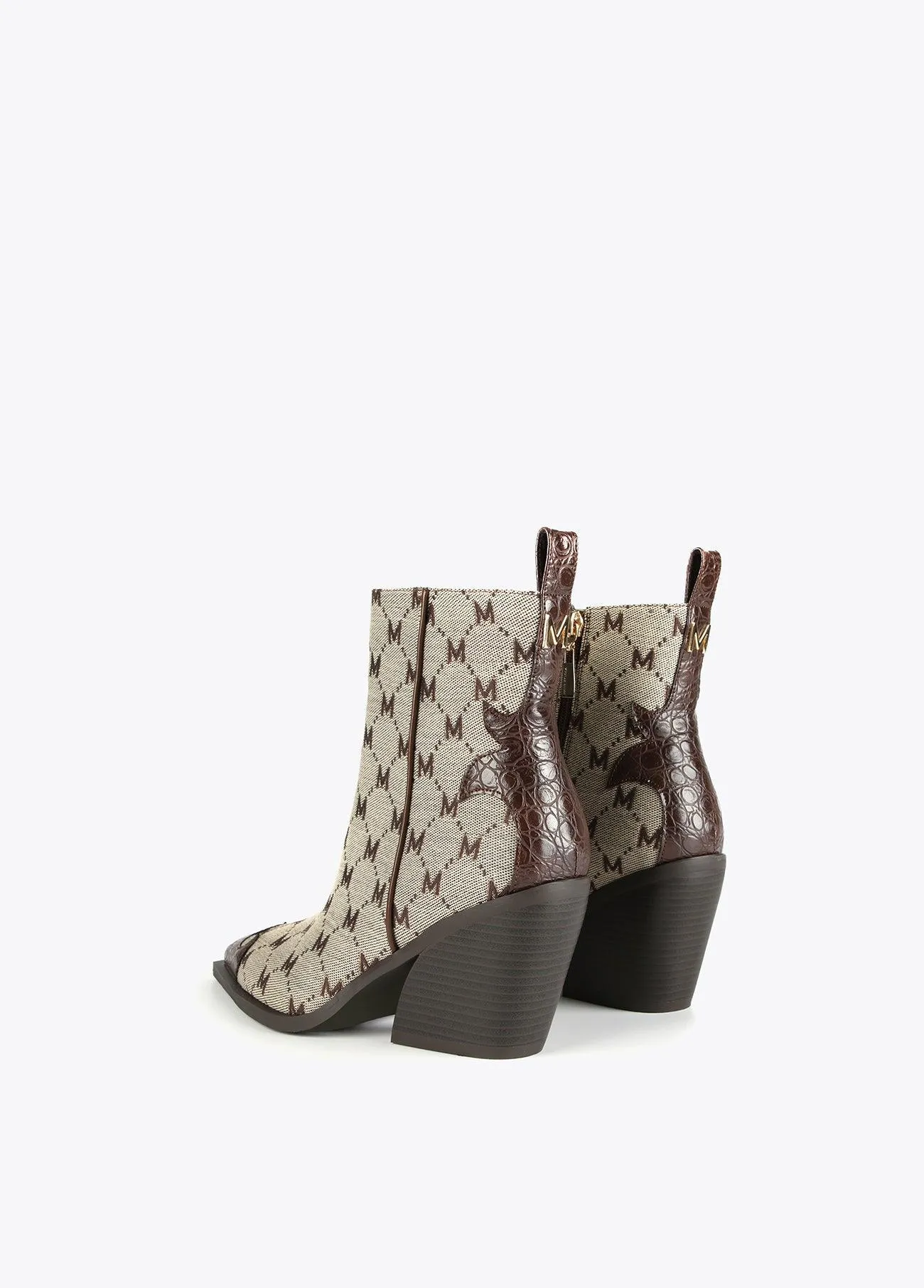 Logo cowboy ankle boots