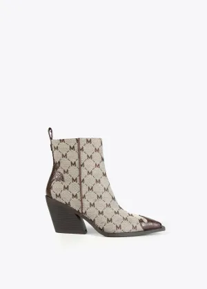 Logo cowboy ankle boots