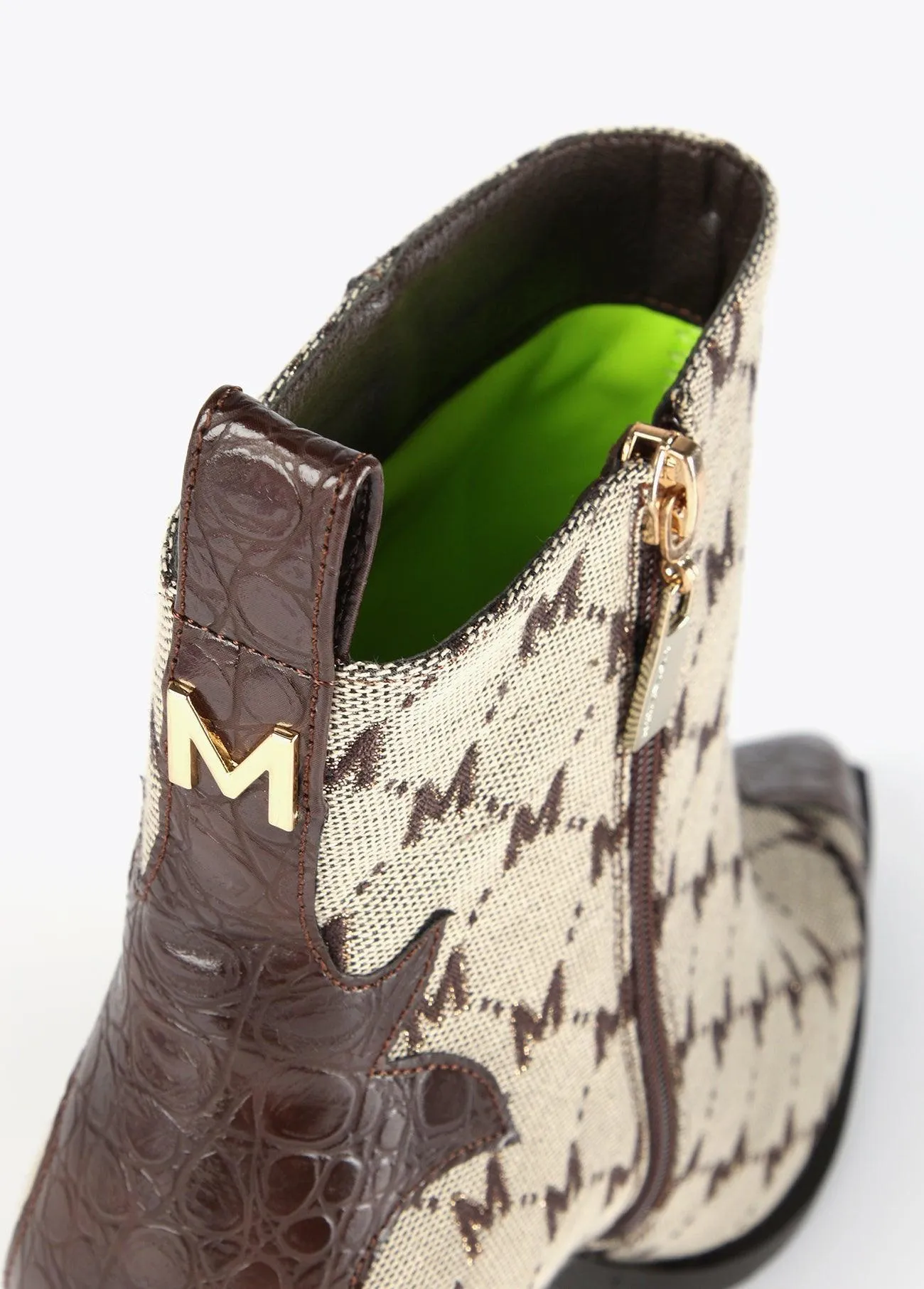 Logo cowboy ankle boots
