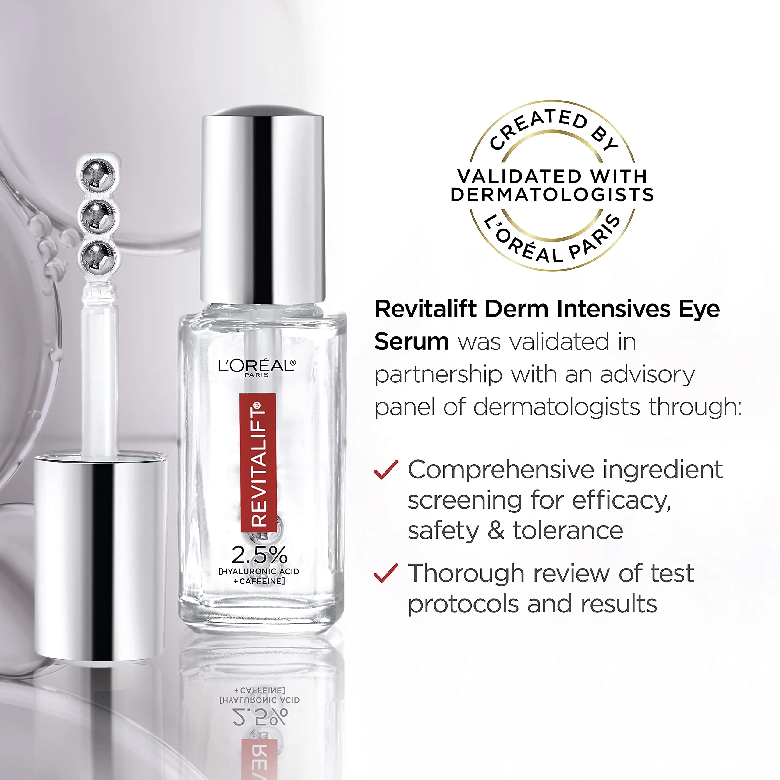 L'Oreal Paris Revitalift Hyaluronic Acid   Caffeine Hydrating Eye Serum with Anti-Aging Moisturizer Sample
