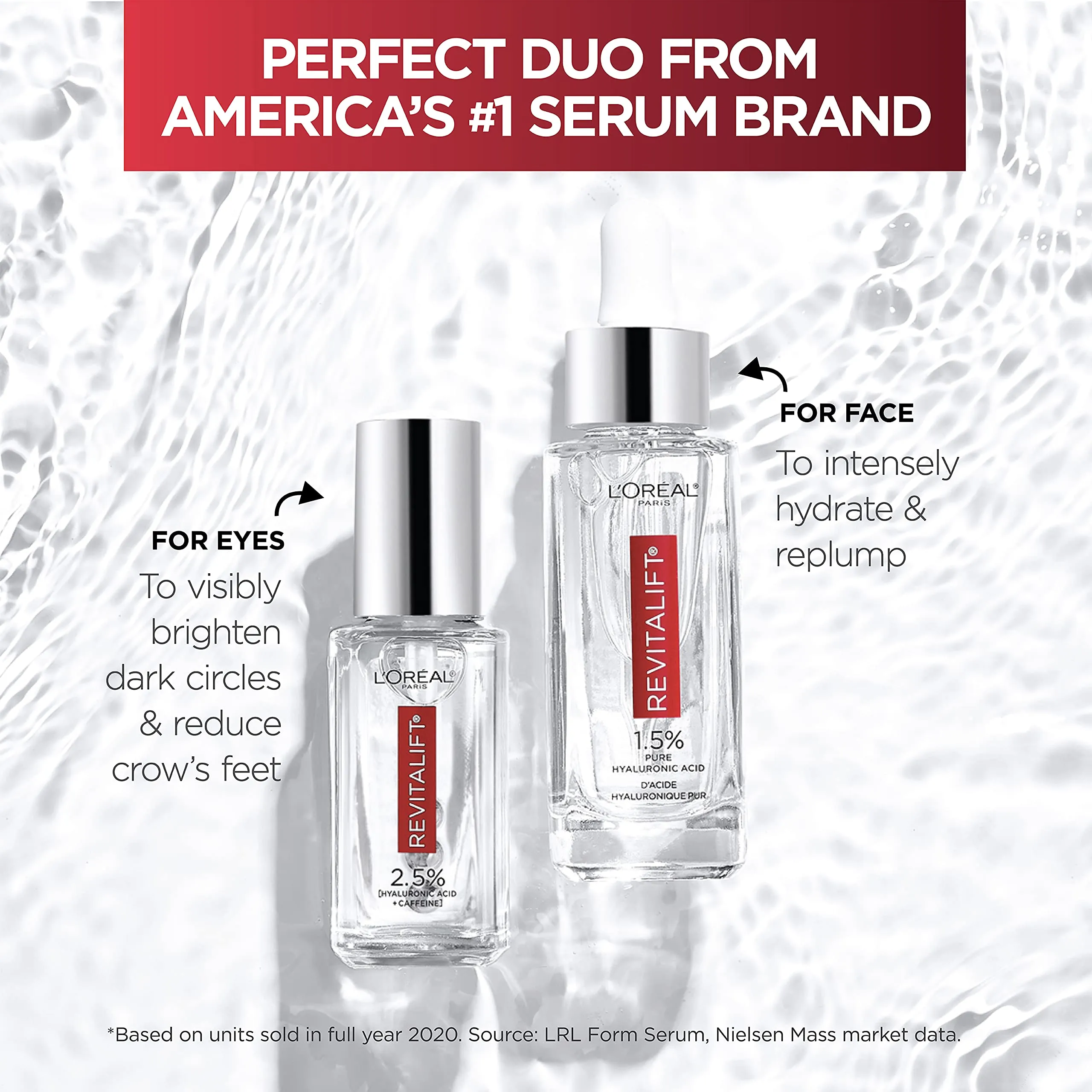 L'Oreal Paris Revitalift Hyaluronic Acid   Caffeine Hydrating Eye Serum with Anti-Aging Moisturizer Sample