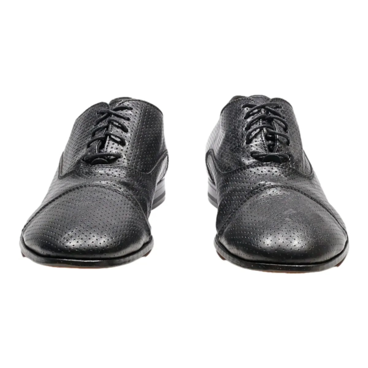 LOTTUSSE Oxford Shoes Black Leather Mens UK 6