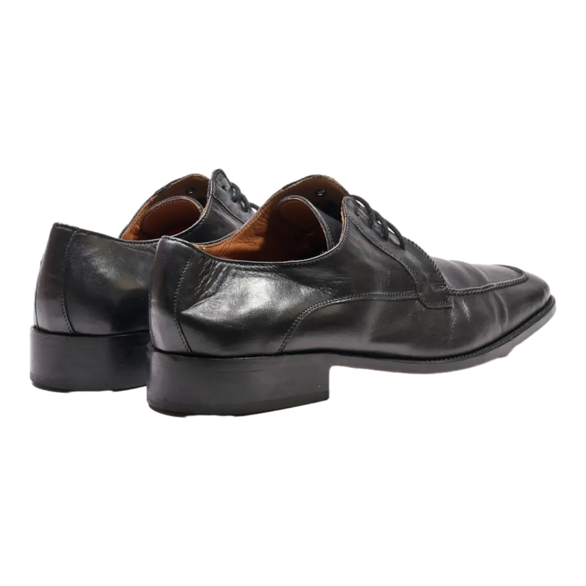 LUCA CONTI Oxford Shoes Black Leather Mens UK 7.5