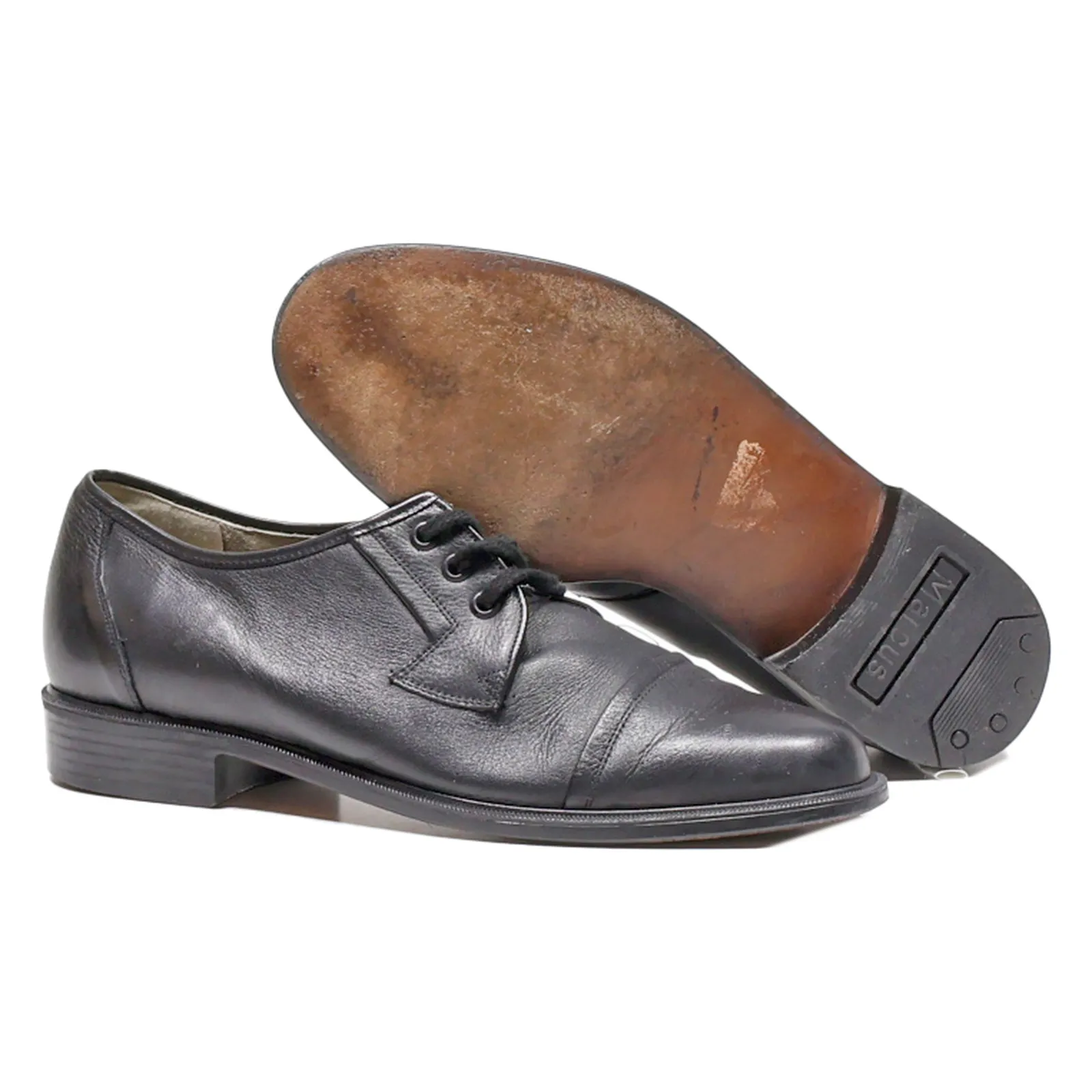 MARCUS Oxford Shoes Black Leather Mens UK 8