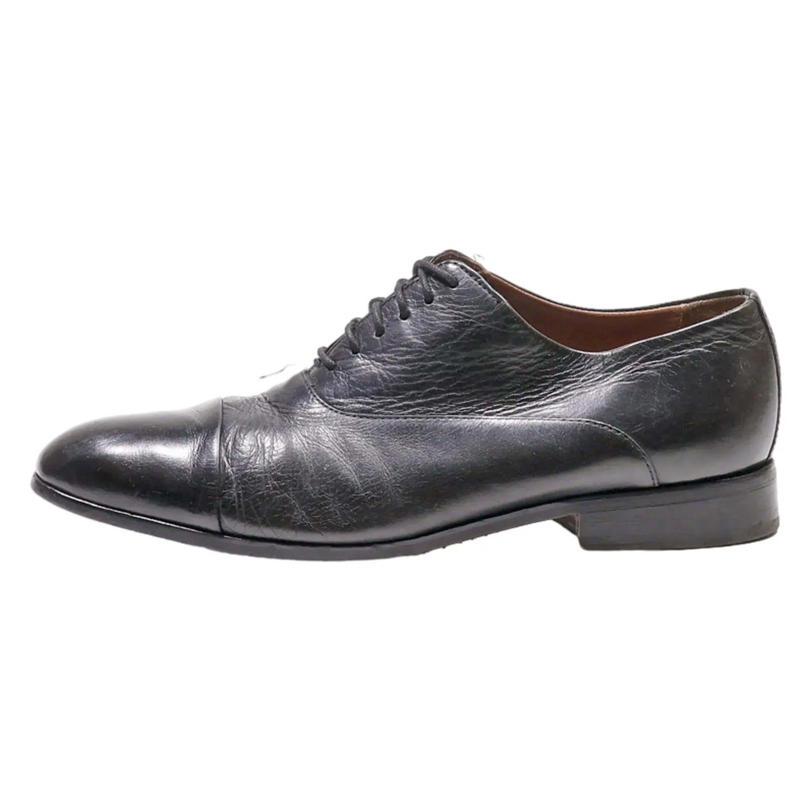 MARKS & SPENCER Oxford Shoes Black Leather Mens UK 7