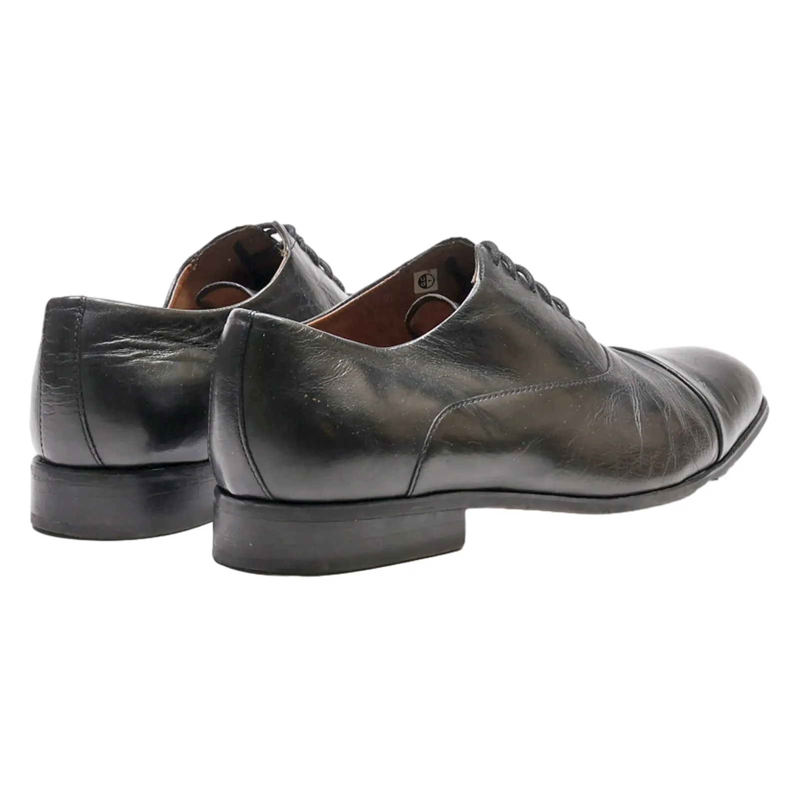 MARKS & SPENCER Oxford Shoes Black Leather Mens UK 7