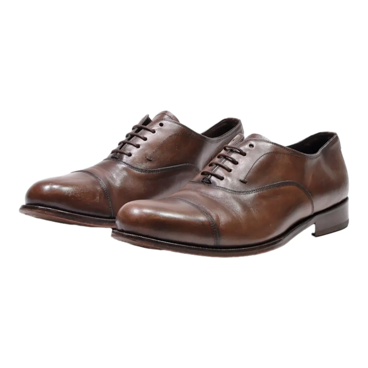MASSIMO DUTTI Oxford Shoes Brown Leather Mens UK 9