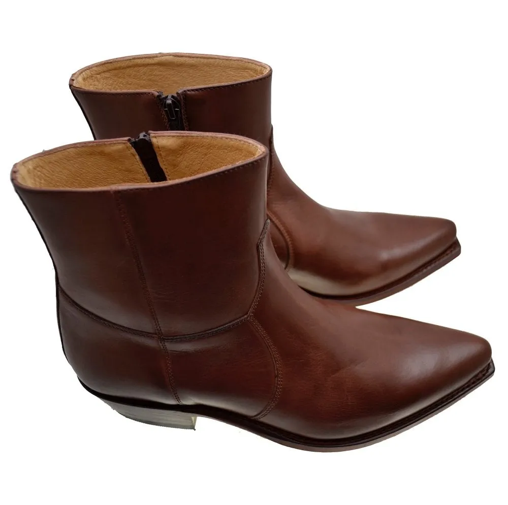 Men's Cowboy Boots Sendra 5200C Brown Leather Cuban Heel last pair size 40