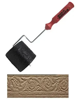 Mini Border Roller - 4" Floral Flower Imprint