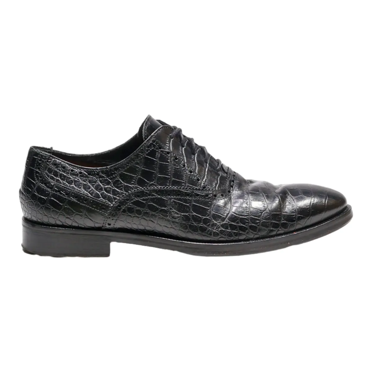 NAVYBOOT Brogue Oxford Shoes Black Leather Mens UK 9.5