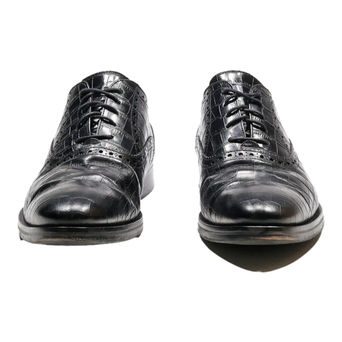NAVYBOOT Brogue Oxford Shoes Black Leather Mens UK 9.5