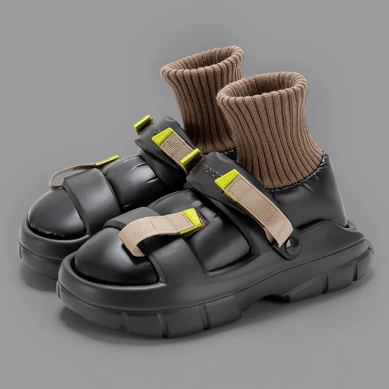 Owlkay Winter Women's Down-filled Waterproof Fashion Cotton Shoes