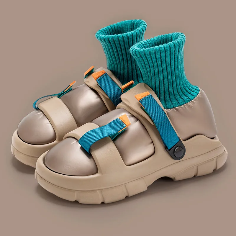 Owlkay Winter Women's Down-filled Waterproof Fashion Cotton Shoes