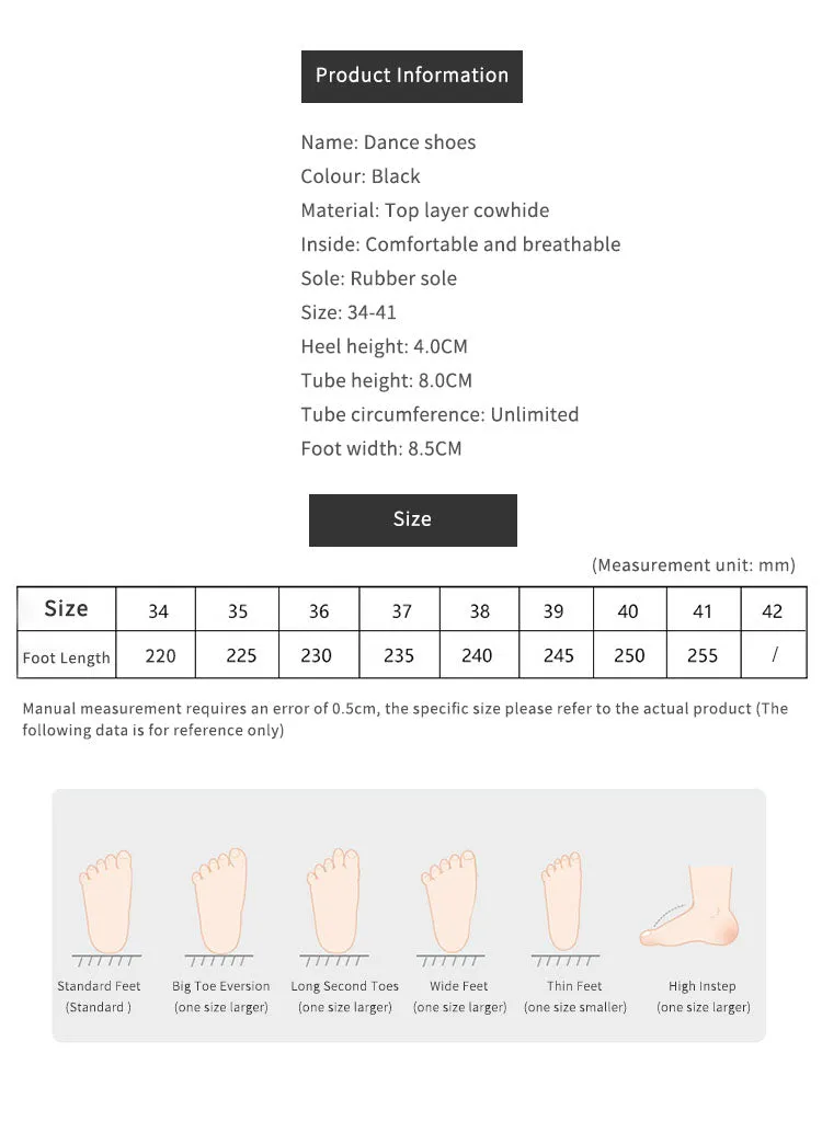 Oxford High-top Leather Dance Shoes