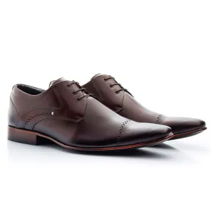 Oxford Shoes Mens Leather Classic Dress Lace Up Cap Toe