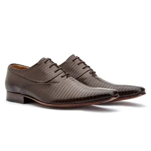 Oxfords Classic Shoes Printed Leather Dress Lace Up Italian Style