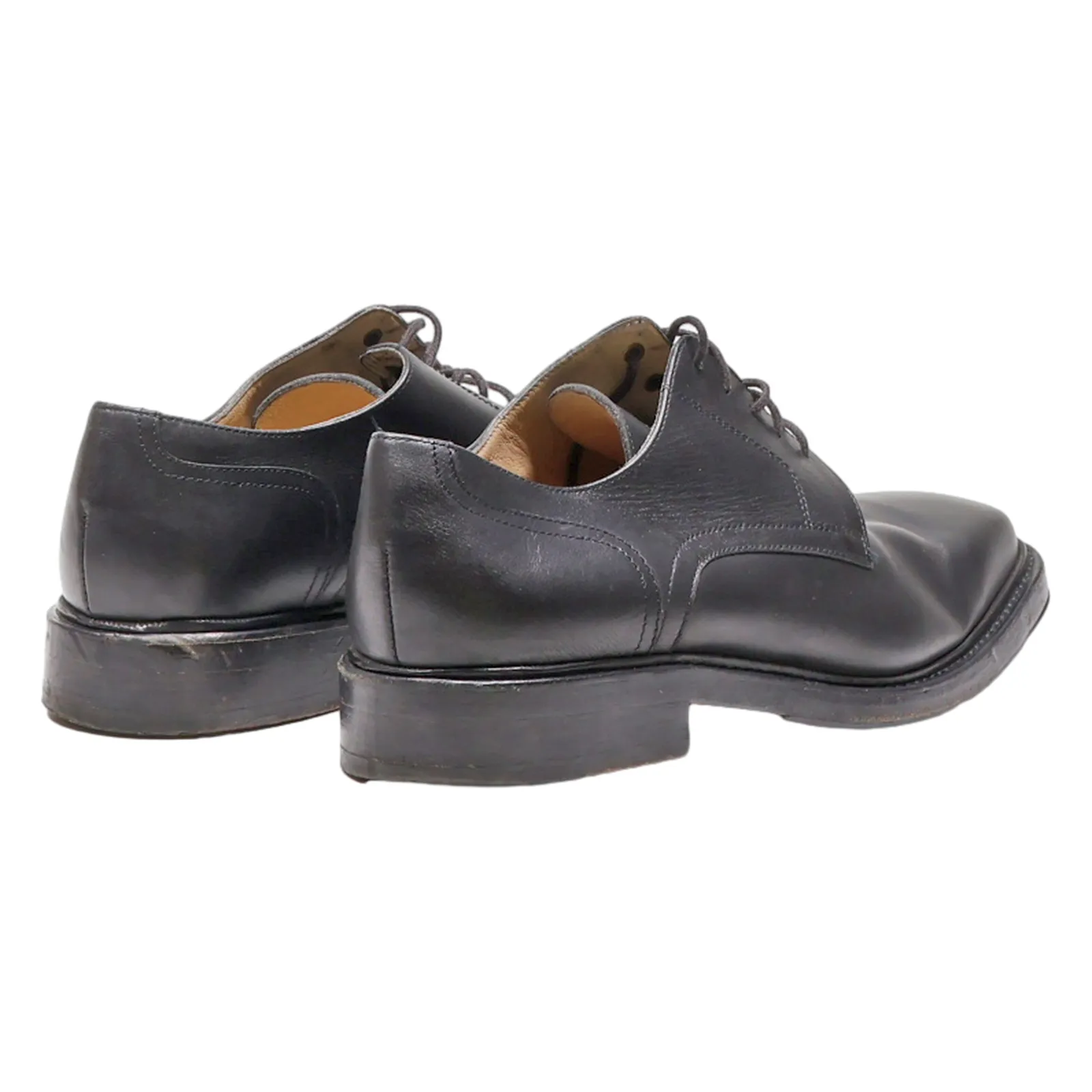 PANALOOT Oxford Shoes Black Leather Mens UK 7.5
