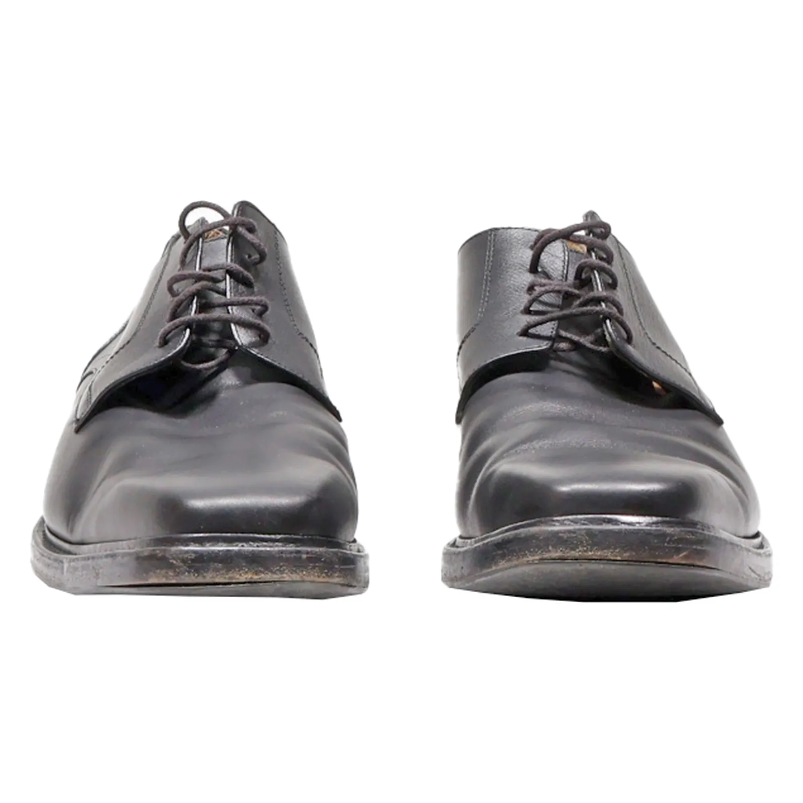 PANALOOT Oxford Shoes Black Leather Mens UK 7.5