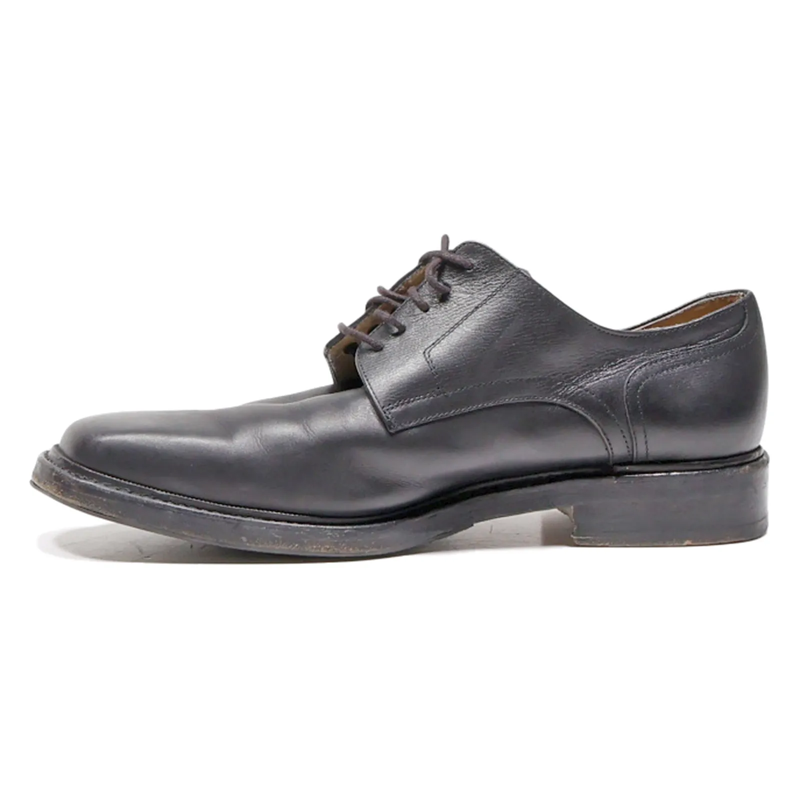 PANALOOT Oxford Shoes Black Leather Mens UK 7.5