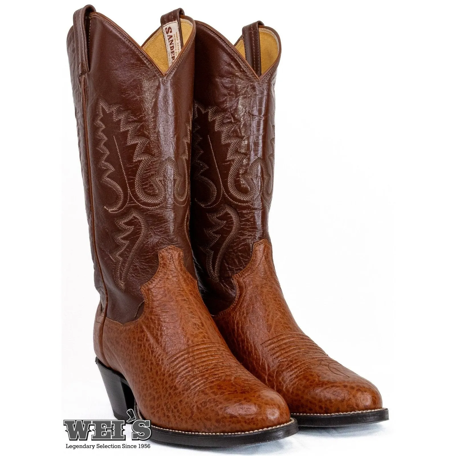 Panhandle Slim/Sanders Men's Cowboy Boots 13" Bull Cowboy Heel R Toe