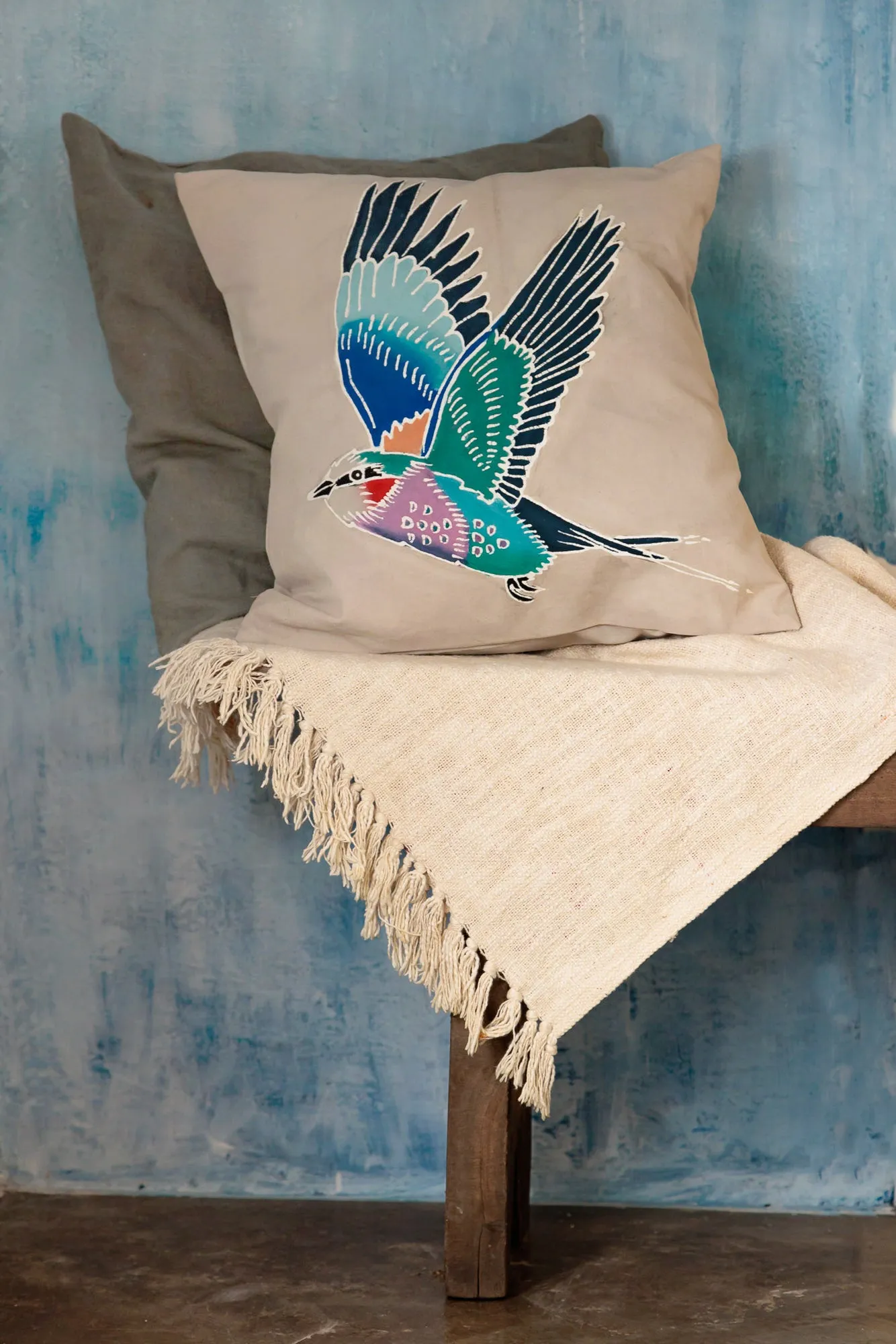 Papiko Lilac Breasted Roller Cushion Cover