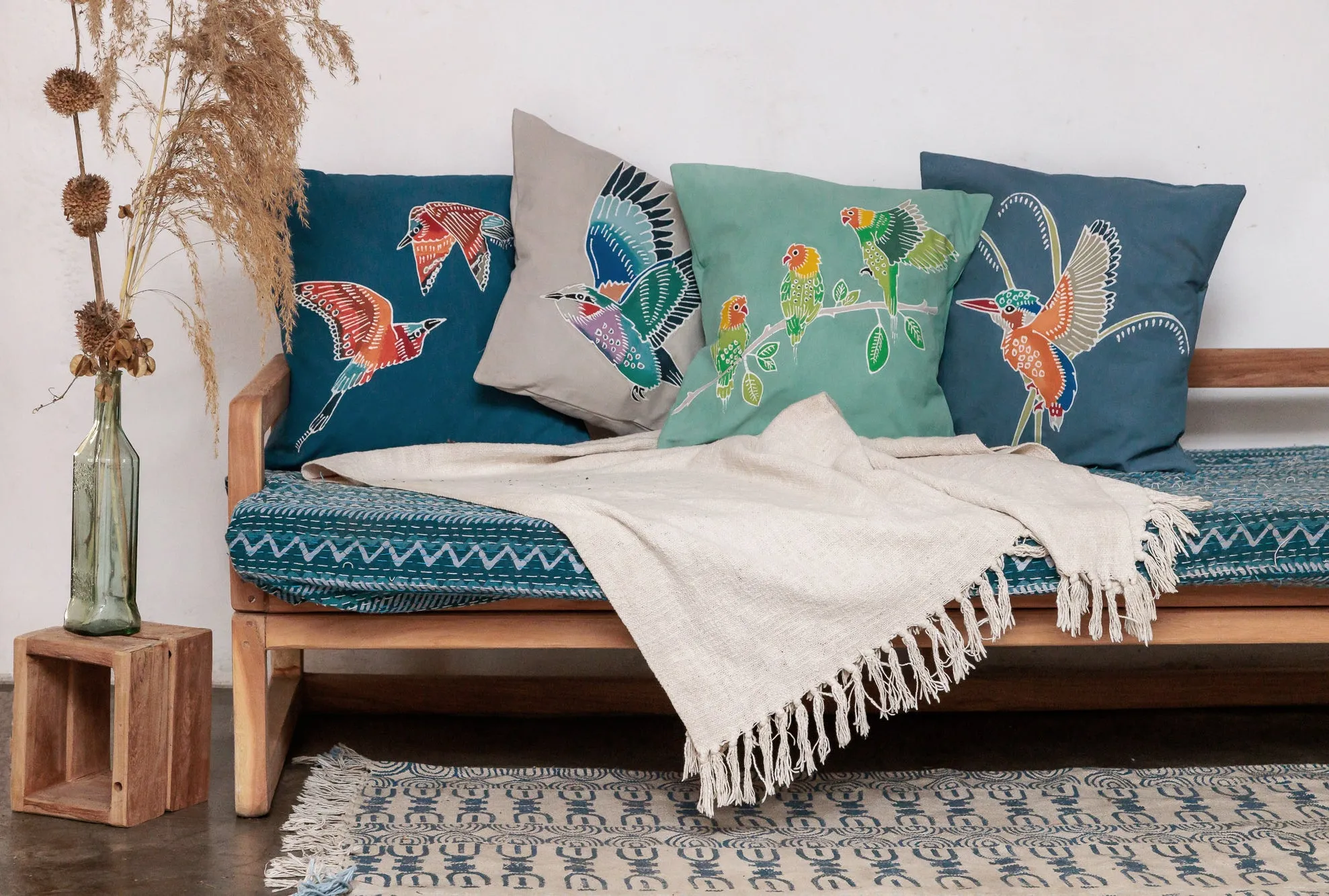 Papiko Lilac Breasted Roller Cushion Cover