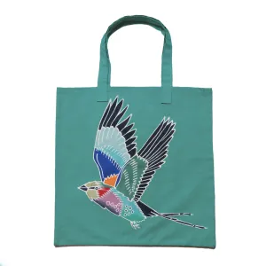 Papiko Lilac Breasted Roller Tote Bag - TEAL