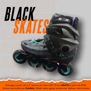 Patines Black Skates color Smoke Teal