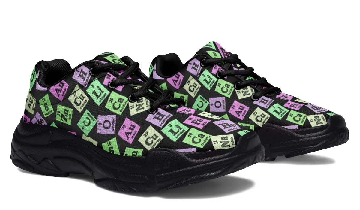 Periodic Table Pattern Chunky Sneakers