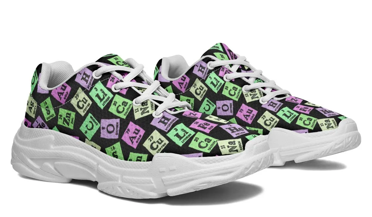 Periodic Table Pattern Chunky Sneakers