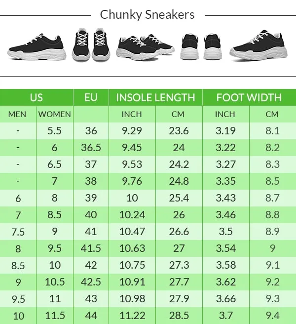 Periodic Table Pattern Chunky Sneakers