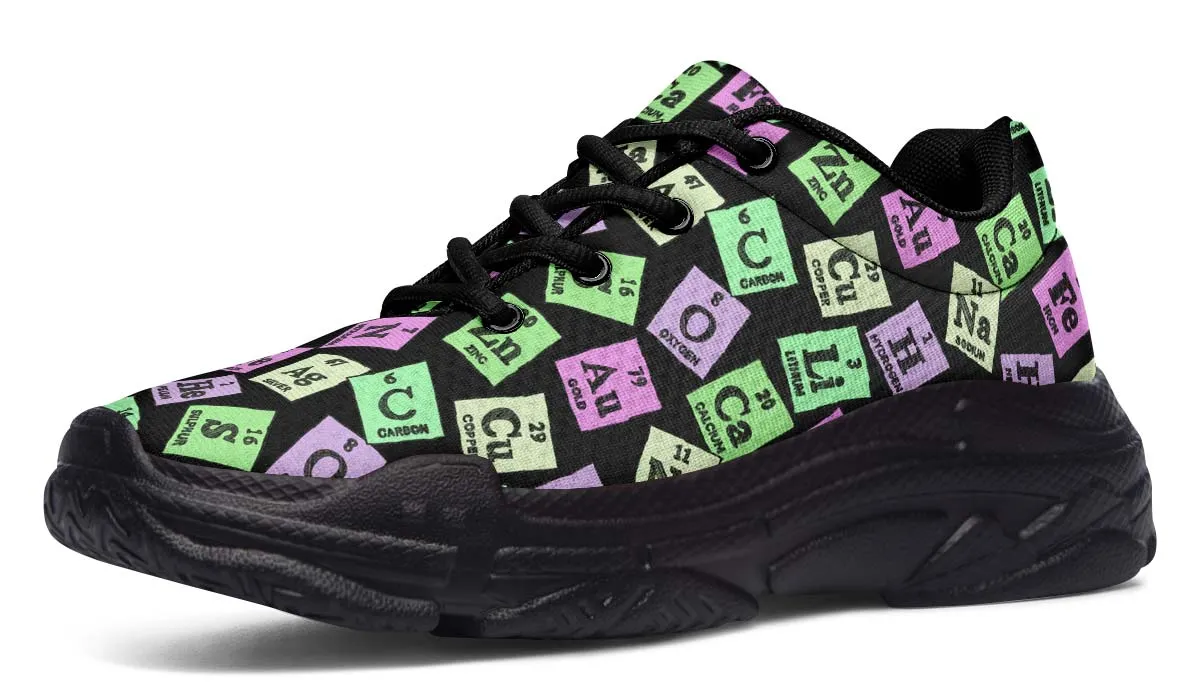 Periodic Table Pattern Chunky Sneakers