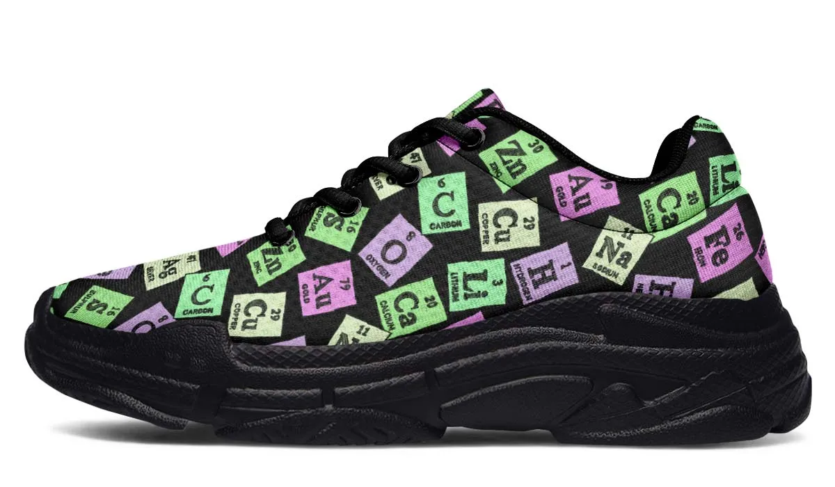 Periodic Table Pattern Chunky Sneakers