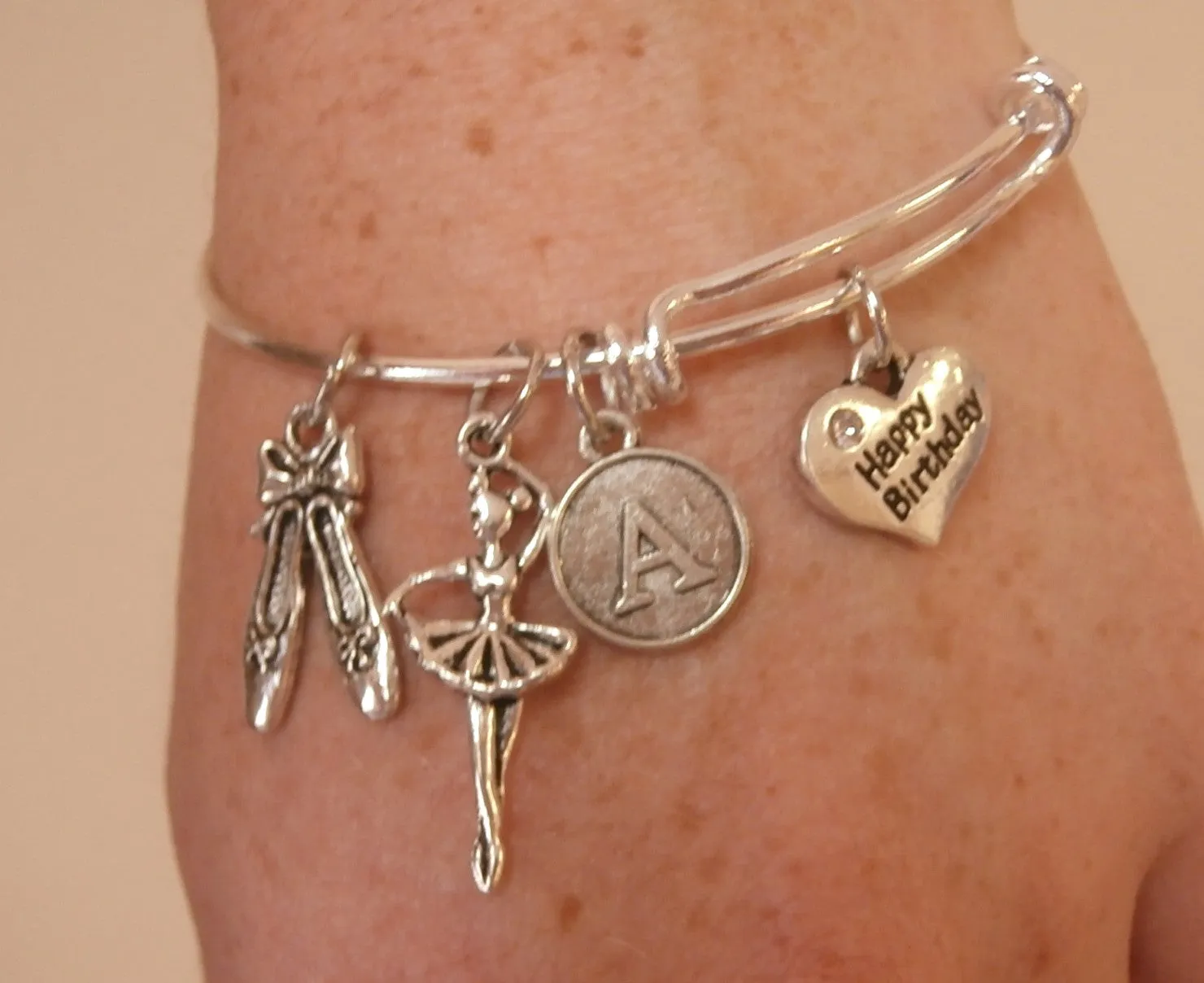 Personalized Dance Charm Bracelet and Birthday Gift