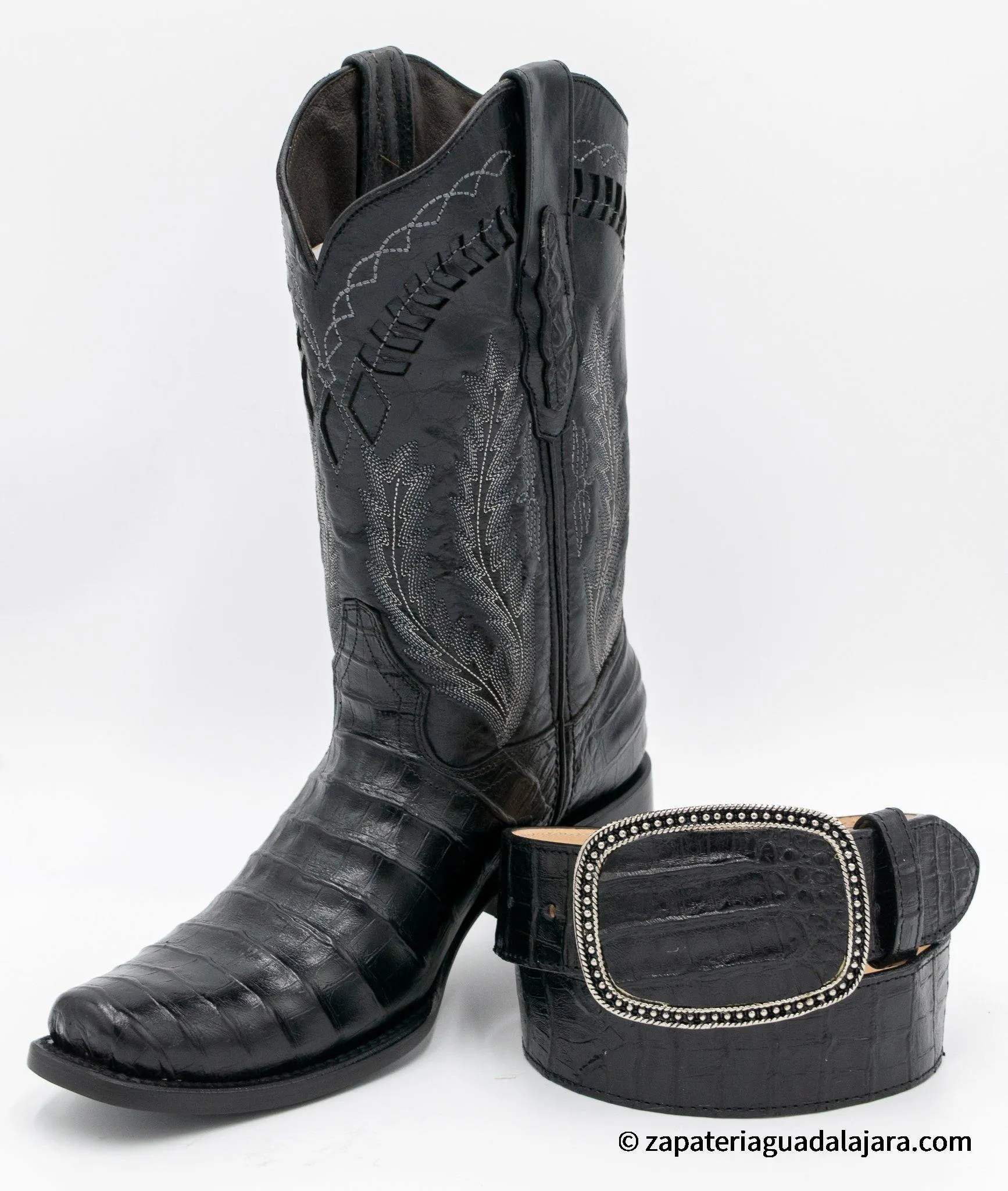 Q798205 Dubai Caiman Belly Print Black