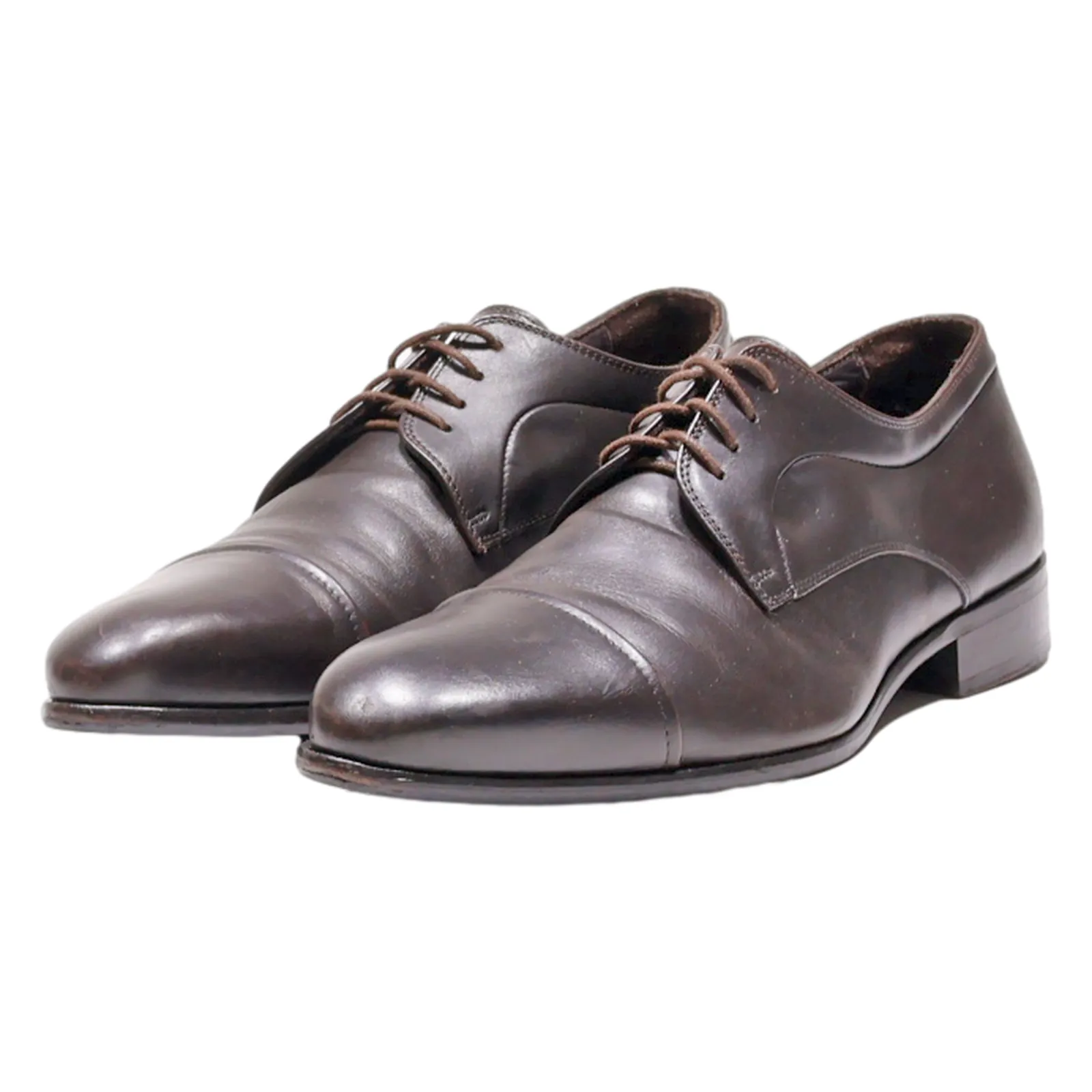 RICCARDO CARTILLONE Oxford Shoes Brown Leather Mens UK 9.5