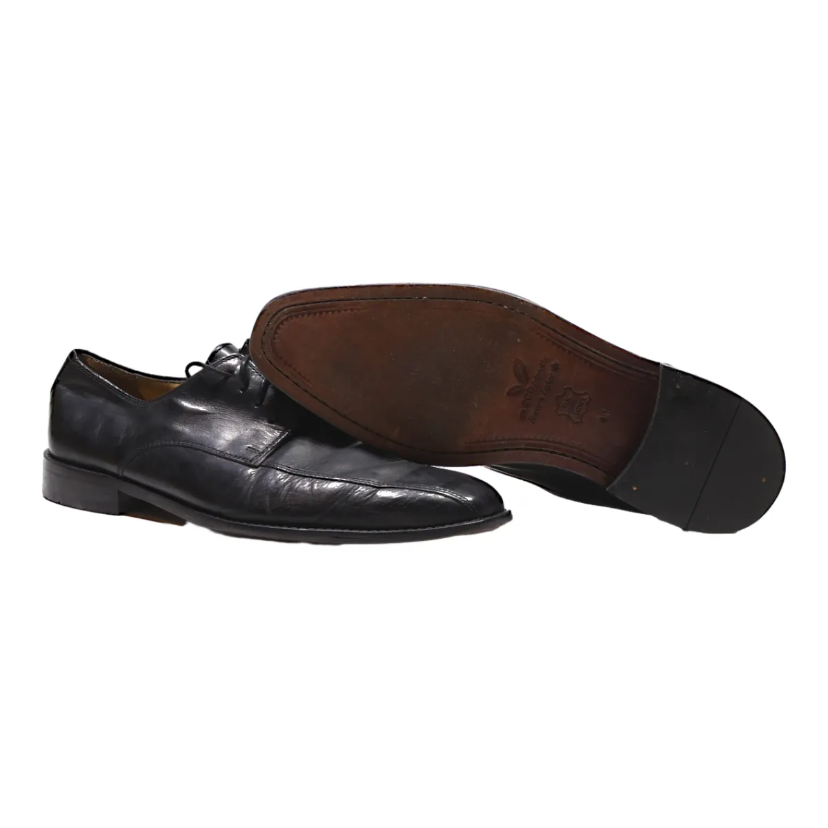 ROVER & LAKES Oxford Shoes Black Leather Mens UK 7.5