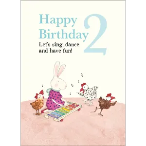 Ruby Red Shoes 2nd Birthday Card