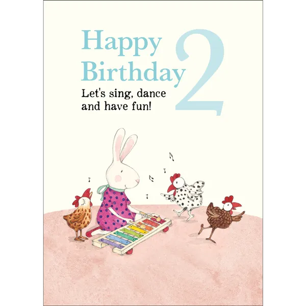 Ruby Red Shoes 2nd Birthday Card