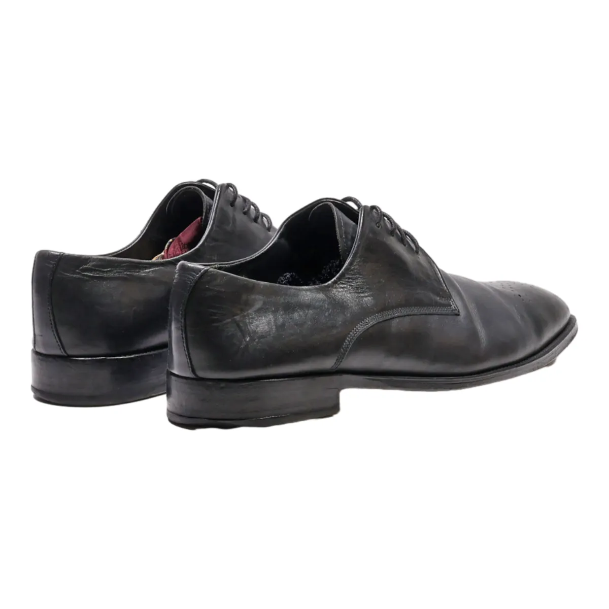 RUSSELL & BROMLEY Oxford Shoes Black Leather Mens UK 8