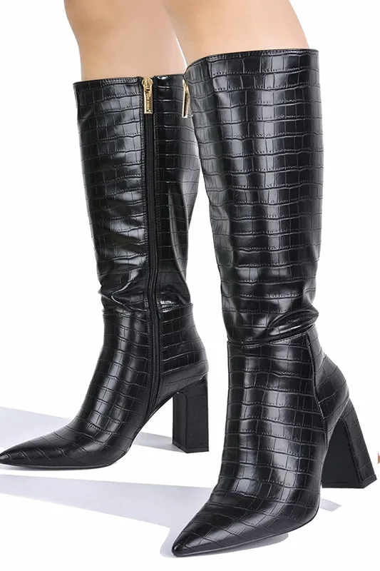 Say What Mid Calf Boots