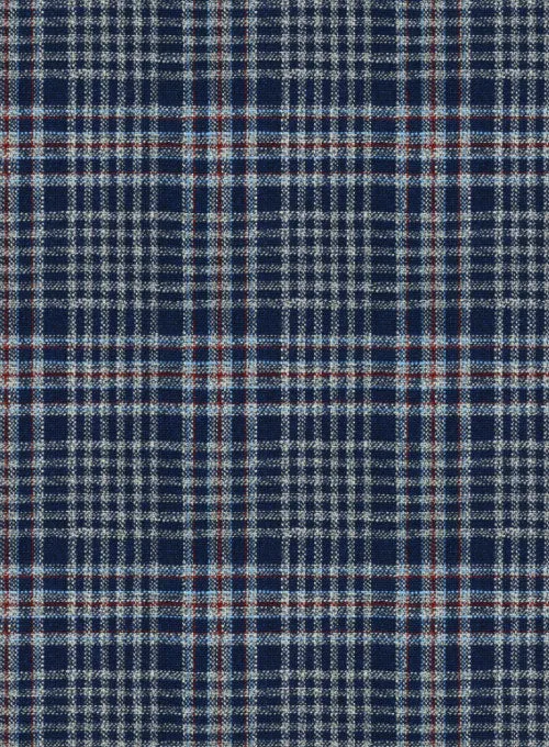 Scabal Taormina Pinni Blue Wool Silk Linen Jacket