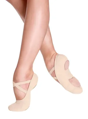 SD16 - Sand - Ladies’ Bliss Stretch Canvas Split Sole Ballet Shoe - Select Size