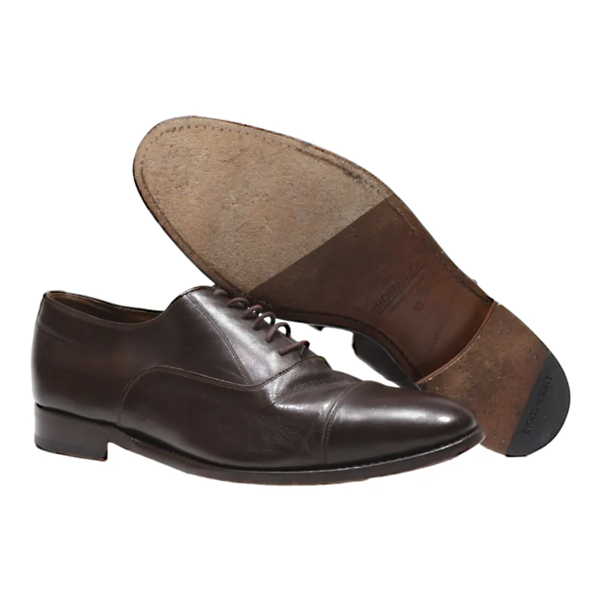 SHOEPASSION Oxford Shoes Brown Leather Mens UK 10
