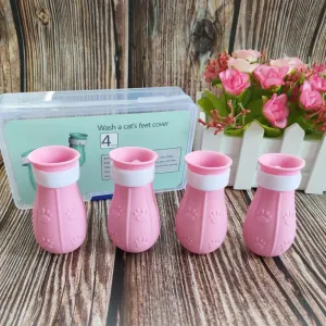 Silicone Anti-Scratch Cat Shoes for Bathing