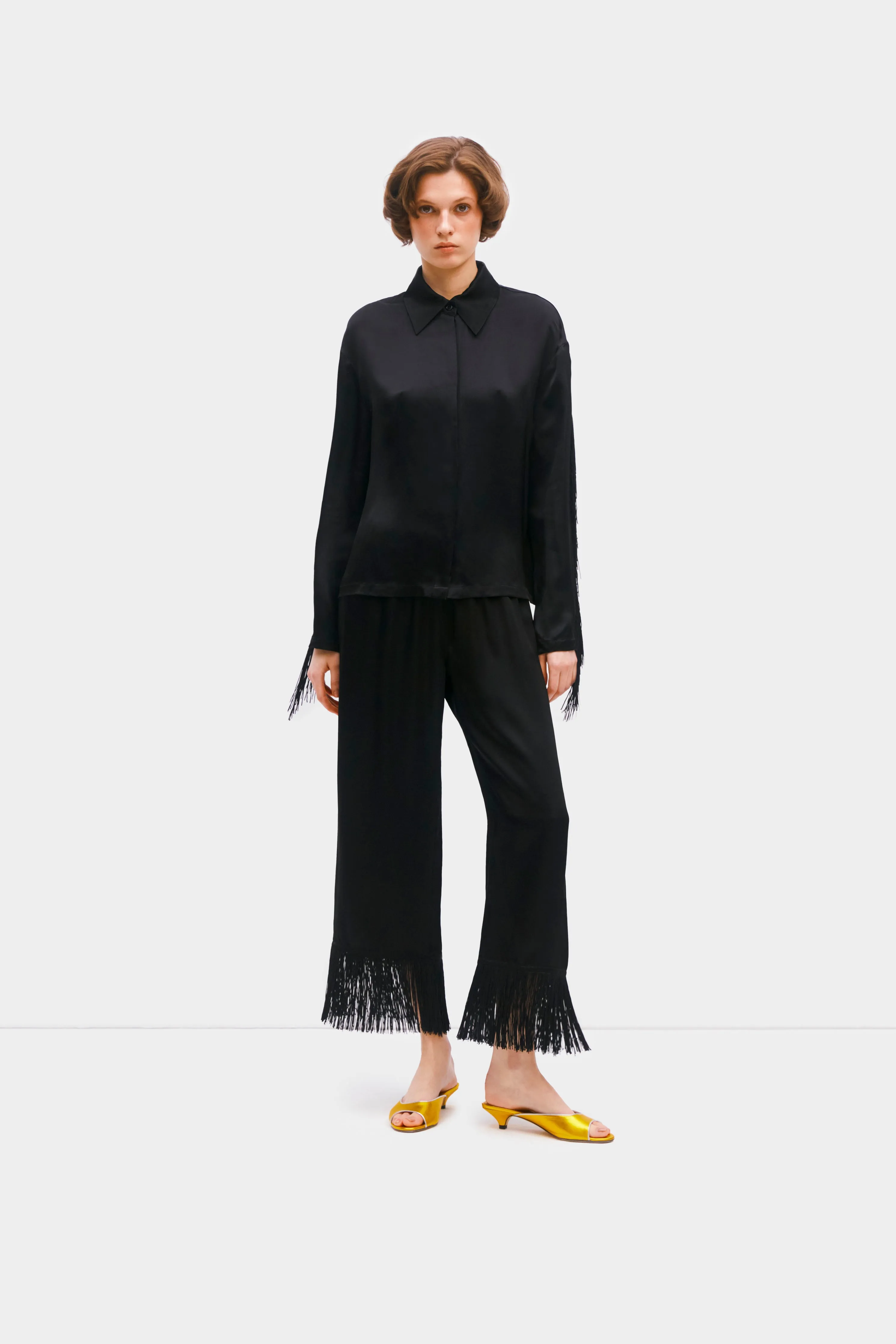 Sleeper Cosmic Cowboy Fringed Set in Black or Blue