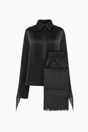 Sleeper Cosmic Cowboy Fringed Set in Black or Blue